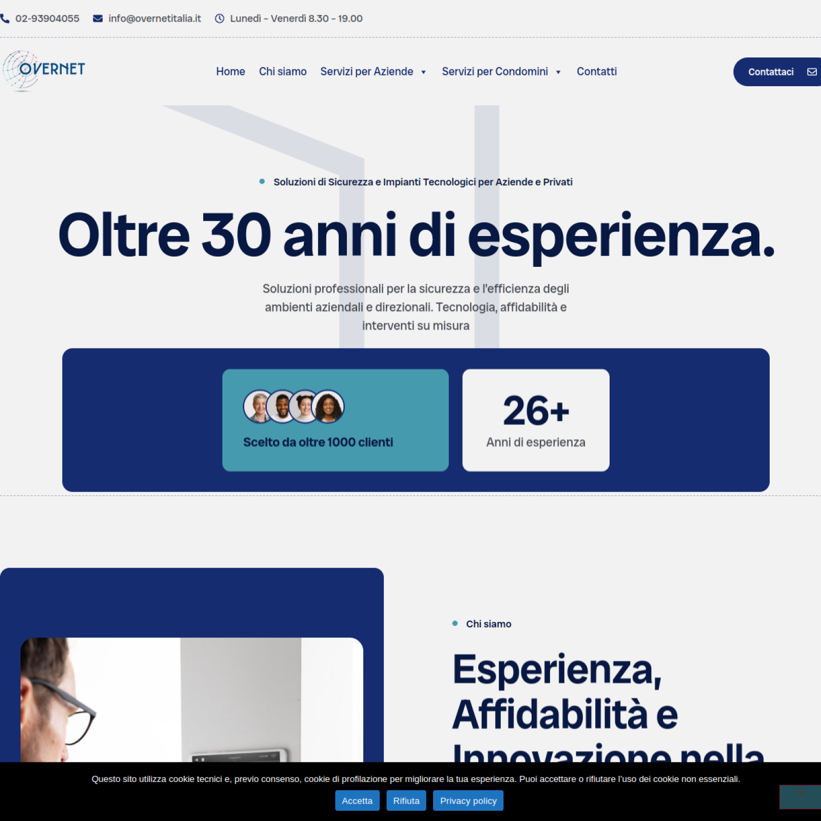 Screenshot del sito Overnet Italia